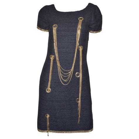 chanel chain dress|chanel dress long sleeves.